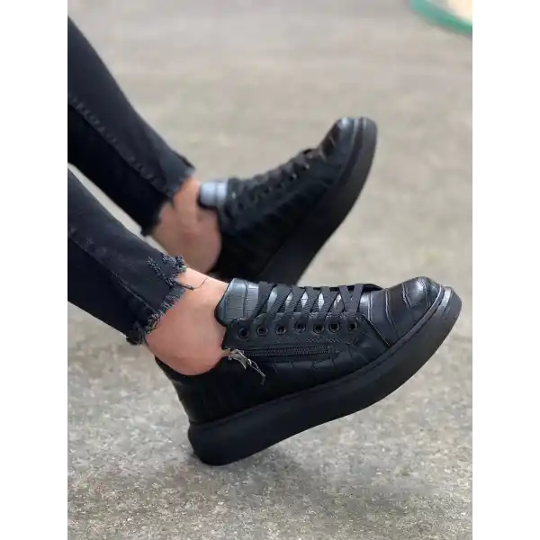 KB-309  Kuback Kömür Fermuar Ve Bağcıklı  Günlük Erkek  Ayakkabı