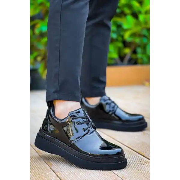 KB-X3  Kuback  Siyah Rugan Siyah Taban  Bağcıklı  Günlük Erkek  Ayakkabı