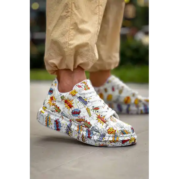 KB-X500  Kuback  Beyaz Boom  Bağcıklı  Günlük Erkek  Ayakkabı