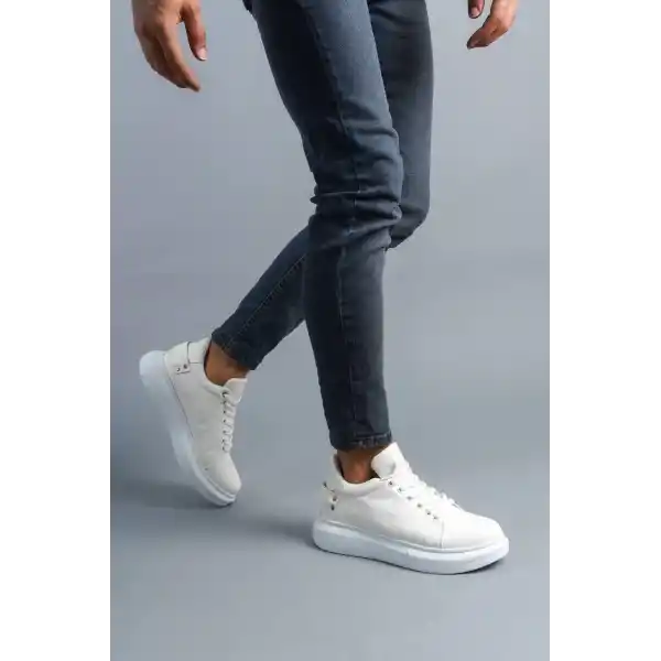 KB047  Kuback Beyaz Crocodile Günlük Erkek  Ayakkabı