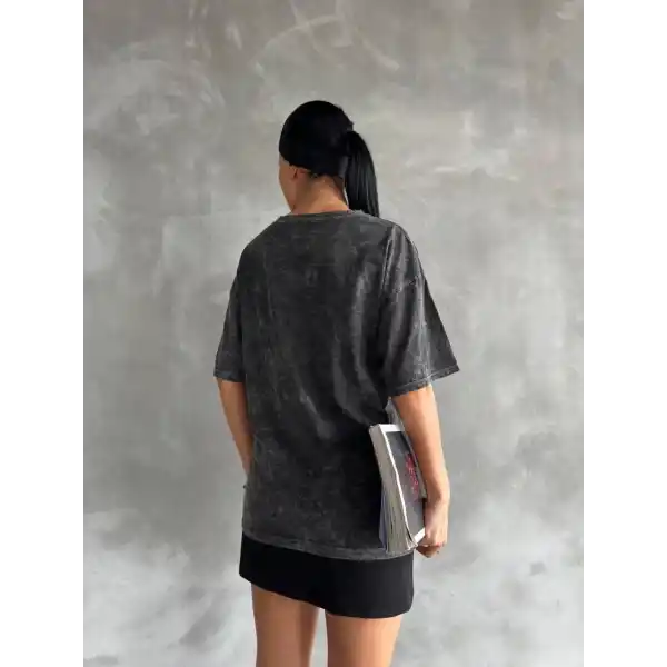 Kuş gözü yıkamalı tişört