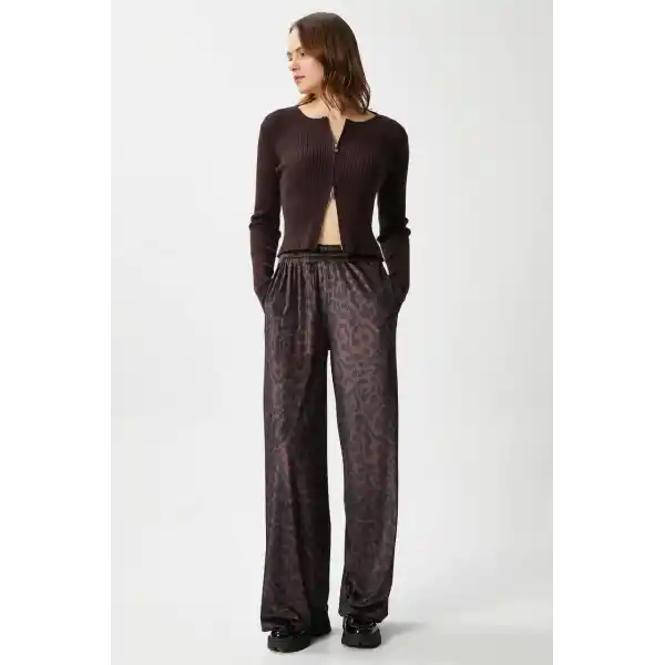 Leopar desen pantolon