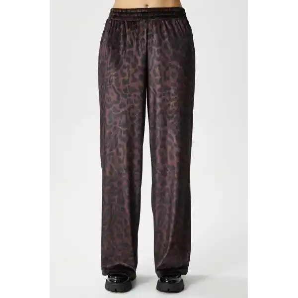 Leopar desen pantolon