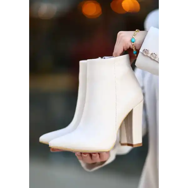 Loora Ten Cilt Topuklu Bot