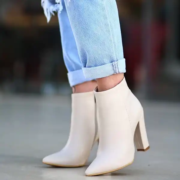 Loora Ten Cilt Topuklu Bot