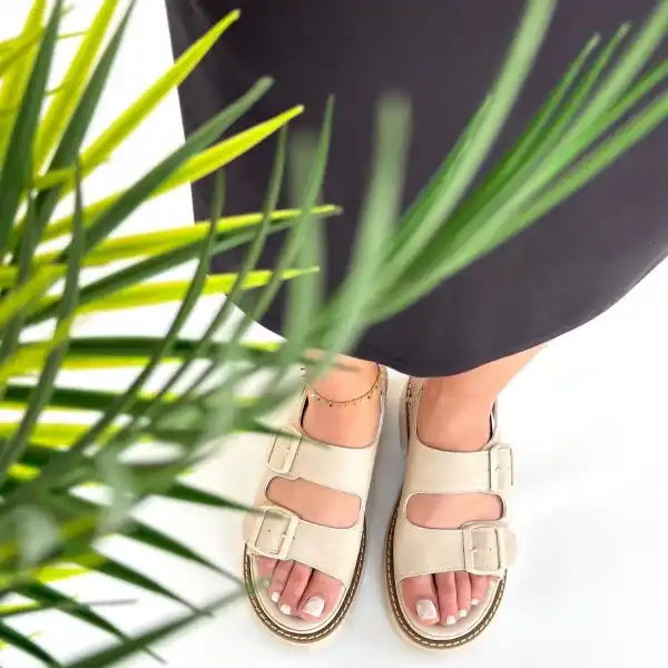 Milta Bej Nubuk Sandalet