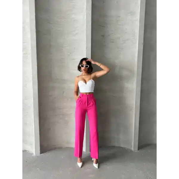 Palazzo fuşya pantolon