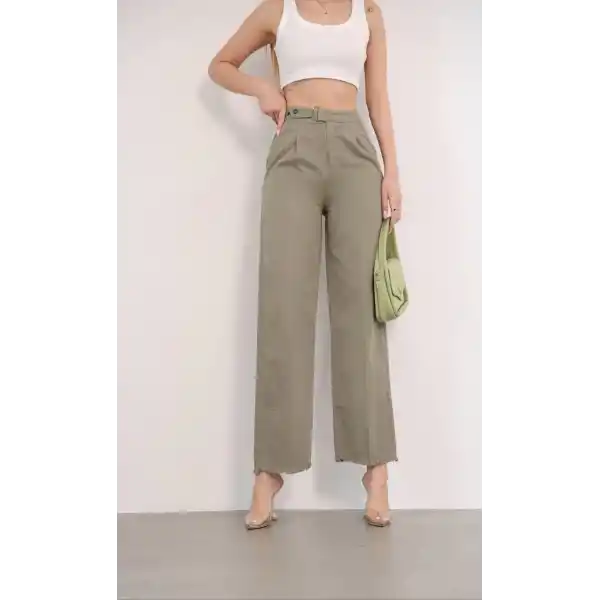 Pnt gabardin kemer detay pantolon