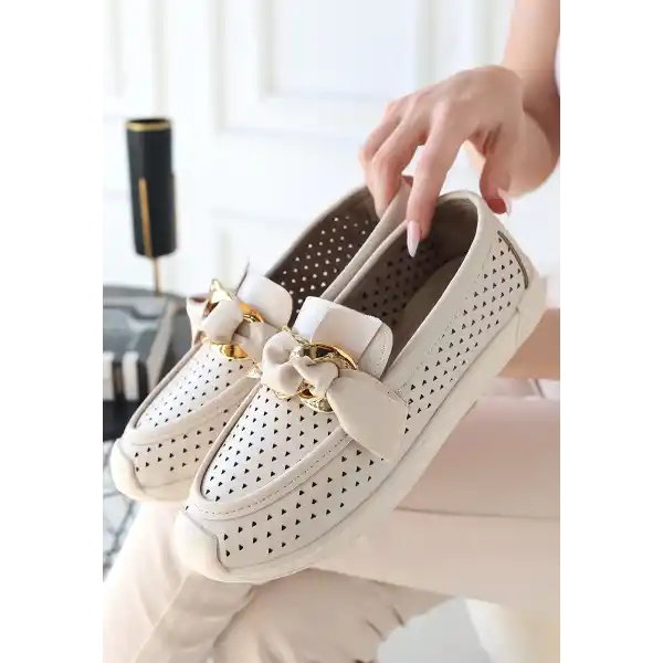 Riwan Bej Cilt Babet Ayakkabı