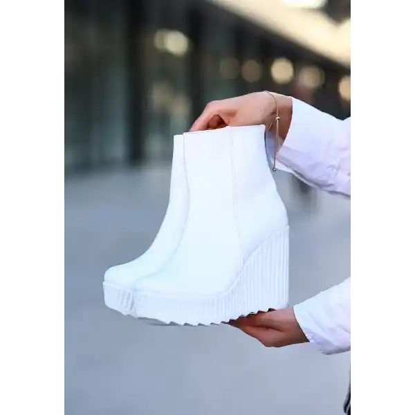 Rosol Beyaz Cilt Dolgu Topuk Bot