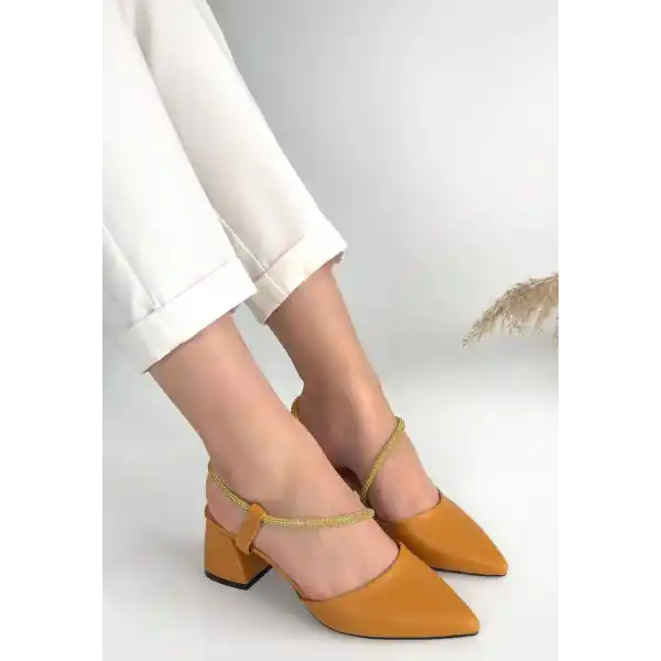 Sista Hardal Cilt Topuklu Ayakkabı