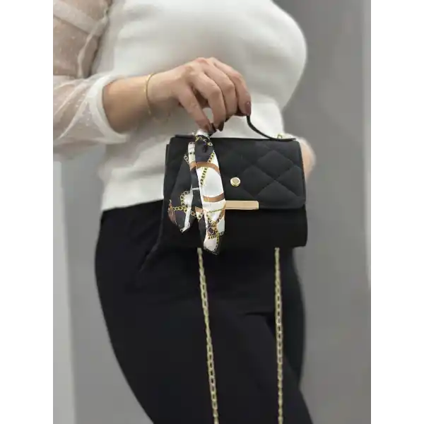 Siyah cilt zoje çanta