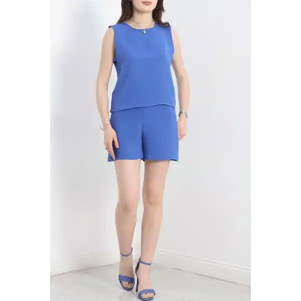 Şortlu Ayrobin takım mavi