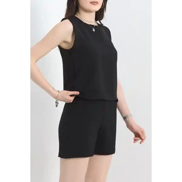 Şortlu Ayrobin takım siyah