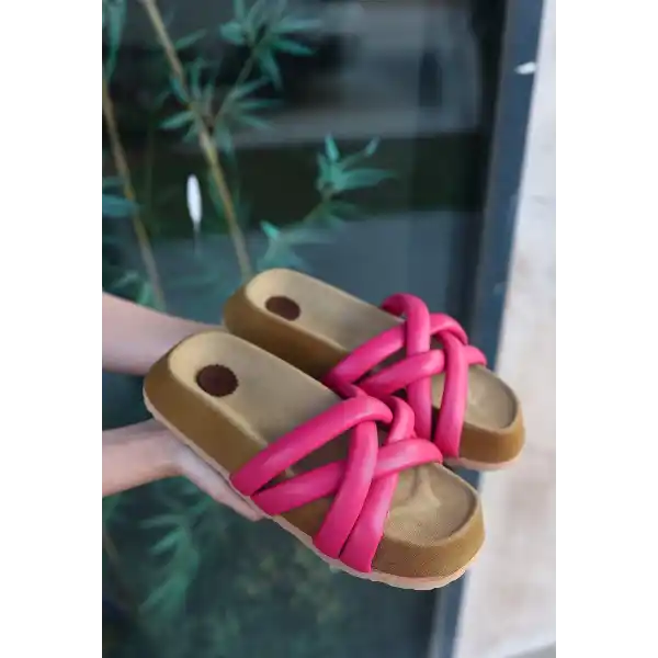 Tenda Fuşya Cilt Terlik