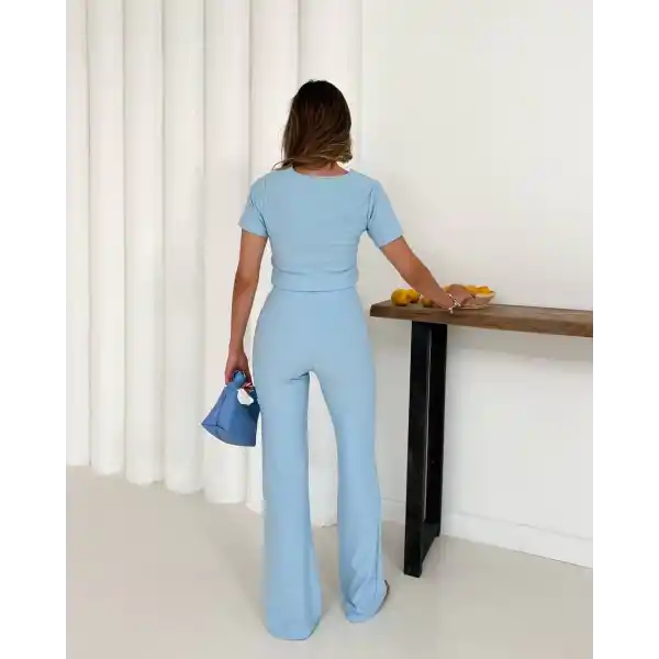 V aksesuarlı ottoman takım mavi s255850