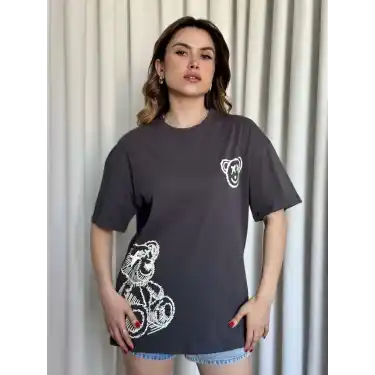 Baskılı ayıcıklı tişört