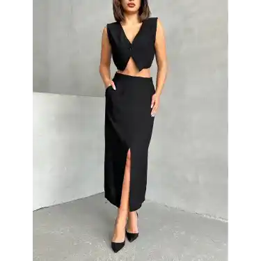 Çilek takım etek yelek