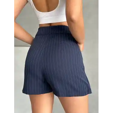 Çizgili şort etek