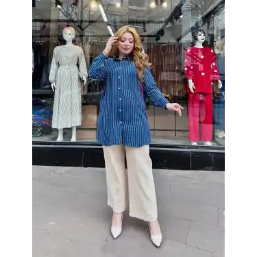 Çizgili tunik gömlek