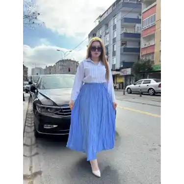 Kraş etek bebemavi