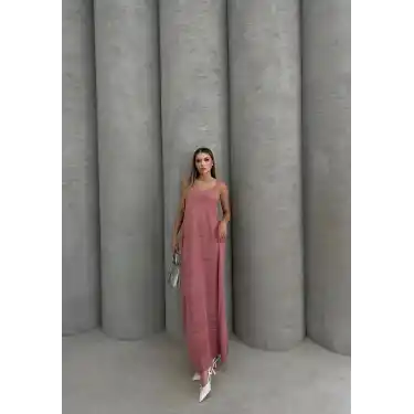 Piliseli uzun elbise