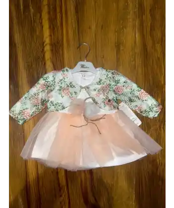 9-18 aylık prenses elbise pudra