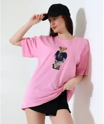 Ayıcıklı oversize tişört