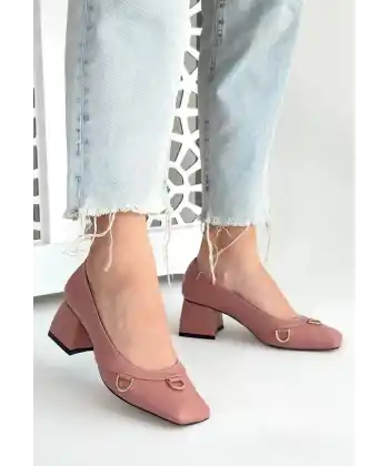 Cande Pudra Cilt Topuklu Ayakkabı