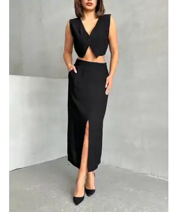 Çilek takım etek yelek