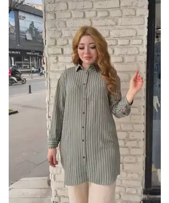 Çizgili tunik gömlek
