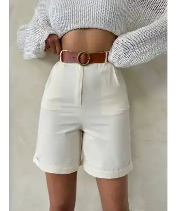 Gabardin kumaş şort