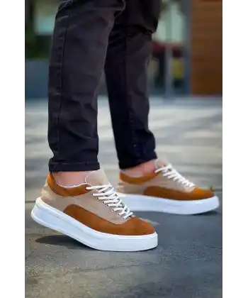 KB-005 Kuback Vizon Taba Süet Bağcıklı  Günlük Erkek  Ayakkabı