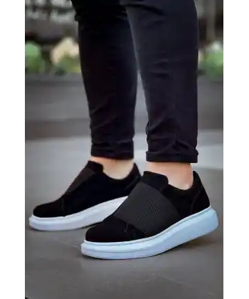 KB-040  Kuback Siyah Süet   Lastikli  Günlük Erkek  Ayakkabı