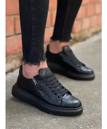 KB-309  Kuback Kömür Fermuar Ve Bağcıklı  Günlük Erkek  Ayakkabı