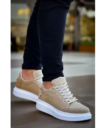 KB047  Kuback Bej Süet Günlük Erkek  Ayakkabı