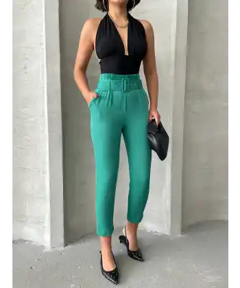 Kemerli havuç pantolon