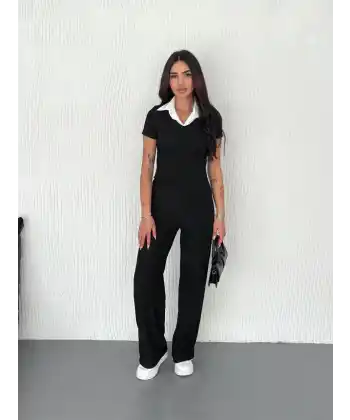 Ottoman kumaş beyaz gömlek yaka takım s4142