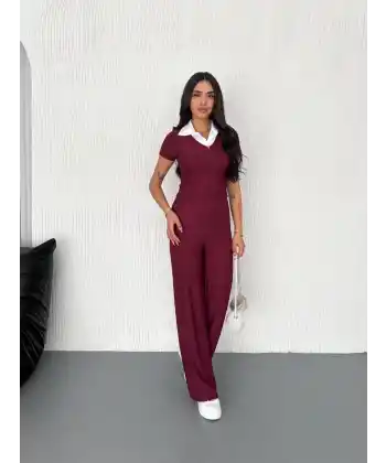 Ottoman kumaş beyaz gömlek yaka takım s4142