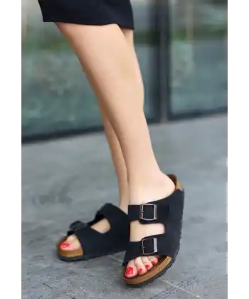 Rıno Siyah  Nubuk Terlik