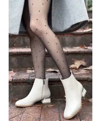 Tonti Bej Cilt Topuklu Bot