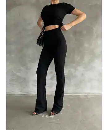 Yanları tüneli takım siyah s3161