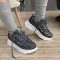 Aleid Gri Cilt Bağcıklı Spor Ayakkabı