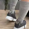 Aleid Gri Cilt Bağcıklı Spor Ayakkabı