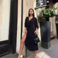 Ayrobin midi elbise