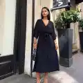 Ayrobin midi elbise
