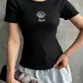 Bac nakışlı bluz