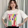 Baskılı crop tişört