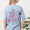 Baskılı tişört mavi