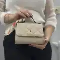 Bej cilt zoje çanta
